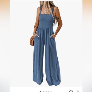 Blue Sleeveless Jumpsuit